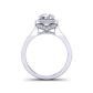 Simple minimalist vintage inspired diamond engagement pavé setting HEIR-1345-HD