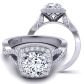  Twisted band Modern vintage-inspired Cathedral halo engagement ring HEIR-1476-D 