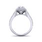 Unique 1 carat round cut halo engagement ring HEIR-1476-K