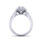 Unique modern halo diamond engagement ring HEIR-1476-L
