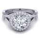  Infinity band Floral halo Engagement Rings,  HEIR-1539-HC 