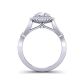 Infinity band Floral halo Engagement Rings,  HEIR-1539-HC