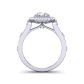 18k gold Bezel accent designer halo engagement ring HEIR-1539-HG