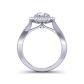 Modern Antique Inspired infinity band halo diamond ring HEIR-1539-HJ