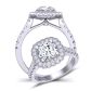  Petite floral round halo diamond engagement ring HEIR-1539-HL 