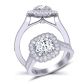 Round channel-set vintage inspired halo diamond engagement ring HEIR-1539-HP 