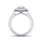 Round channel-set vintage inspired halo diamond engagement ring HEIR-1539-HP