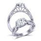  Infinity double twisted band pavé   cathedral engagement ring Mariposa-SC 