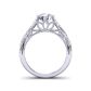 Infinity double twisted band pavé cathedral engagement ring Mariposa-SC