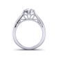 Split shank pavé set platinum cathedral engagement ring  Mariposa-SD