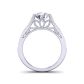 Double row pavé set cathedral diamond engagement ring Mariposa-SE