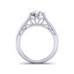 Split double-row scalloped pavé diamond engagement ring  Mariposa-SF