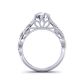 Double twisted shank diamond engagement ring Mariposa-SG