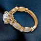 Custom micro pavé butterfly inspired diamond engagement ring. PP-1247-B