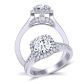  Unique channel set cathedral diamond halo engagement ring PR-1470CH-E 