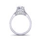 Floating diamond twisted shank pavé  engagement ring PR-1470CS-A