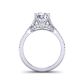 Twisted shank floating solitaire diamond engagement ring PR-1470CS-B