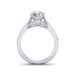 Double row split shank designer diamond engagement ring PR-1470CS-C