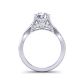 Infinity twisted band pavé solitaire diamond engagement ring  PR-1470CS-F