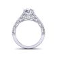 Contemporary luxury prong set  cathedral engagement ring  PRT-1470-TK