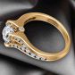 Modern swan inspired designer channel set diamond ring SW-1070-J 