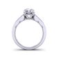 Channel set unique prong swan inspired round diamond 3.4mm setting SW-1154-B
