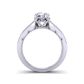 3-row  micro-pavé bold modern 4.5mm engagement ring SW-1154-C