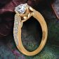 Micro pavé Art nouveau designer diamond engagement anniversary ring SW-1437-G