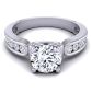 Channel set graduated diamond wide band modern 3.1mm engagement ring SW-1440-E