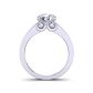 Modern minimalist wide band channel set 2.5mm engagement ring SW-1441-E