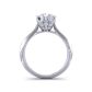 Swan inspired elegant tapered shank cathedral style eight-prong 2mm engagement ring SW-1450-D
