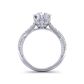 Wide band luxury micro-pavé swan inspired 2.8mm engagement ring SW-1450-F