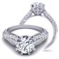  High-end luxury surface pavé   eight-prong 3mm bold engagement ring SW-1450-G 