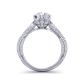 8-prong luxury pavé-set round diamond 3.5mm engagement ring SW-1450-H