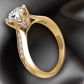 Petite tapered pavé custom diamond ring SW-1450-L