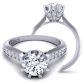  Petite tapered pavé   custom diamond ring SW-1450-L 