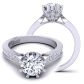  Tapered channel pavé   petite diamond engagement ring SW-1450-P 