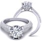  Two row pavé   designer diamond engagement ring SW-1450-Q 