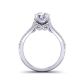 Custom designed micro-pavé graduated diamonds round 3.5mm engagement ring SWAN-1149-E