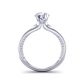 Swan inspired modern Art Nouveau unique diamond engagement ring SWAN-1176-A