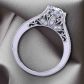 Micro pavé cathedral style diamond engagement ring SWAN-1178-B