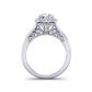 Unique twisted shank modern halo pave engagement ring SWAN-1178-HC