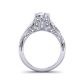 Double twisted band swan inspired pavé set  engagement ring SWAN-1178-SC