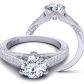  Micro pavé   custom platinum diamond engagement ring  SWAN-1436-C 