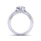 Micro pavé custom platinum diamond engagement ring  SWAN-1436-C