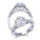  Nature inspired floral diamond halo engagement ring TEND-1180-HD 