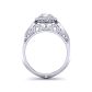 One-of-a-kind concave band halo diamond setting TEND-1180-HH