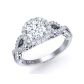 1.40 cts Lab-created  Diamond engagement ring Vintage-style infinity halo
