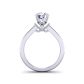 Simple modern designer solitaire pavé engagement ring TLP-1200S-AS