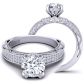  Bold two-row art deco wisteria inspired engagement ring WIST-1510S-GS 